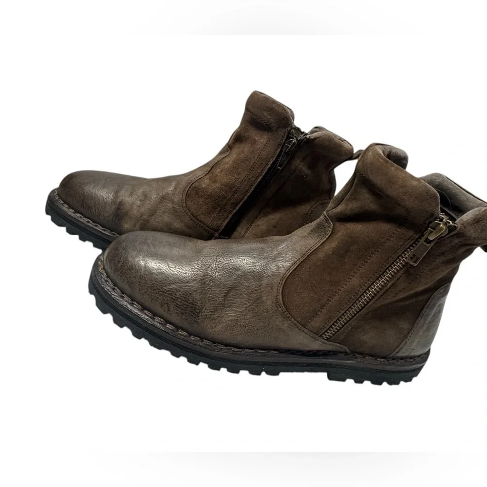 Roan Womens Danni Testa Di Moro Brown Ankle Boots Size 9